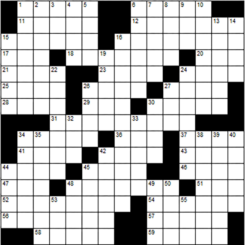 October crossword puzzle grid